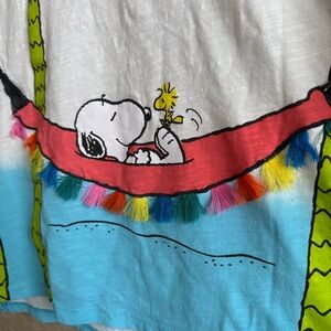 Zara Snoopy Peanut Beach HSA/HSO Kids Snoopy Woodstock Boxy Tee 10 Large